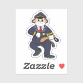 警察服を着た警察官としての犬 シール (シート)