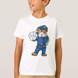 警察服を着た警察官としての犬 Tシャツ