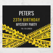 警察殺人ミステリー誕生日パーティーテーマ ビールラベル (シングルラベル)