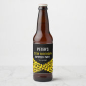 警察殺人ミステリー誕生日パーティーテーマ ビールラベル (正面)