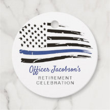 警察水色薄いブルーラインフラッグ退職E