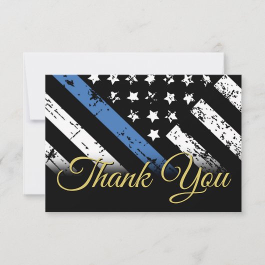 警察法執行官退職パーティー サンキューカード (正面)