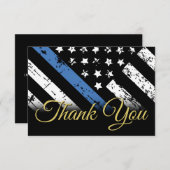 警察法執行官退職パーティー サンキューカード (正面/裏面)