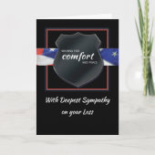 警察法執行悔やみや弔慰ブラックバッジ カード (正面)