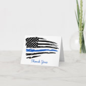 警察法執行機関シンブルーライン サンキューカード (正面)