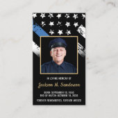 警察法執行葬儀フォト祈りの言葉カード コーリングカード (正面)