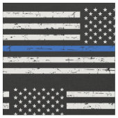 警察法執行薄型ブルーライン生地 ファブリック (クローズアップ)