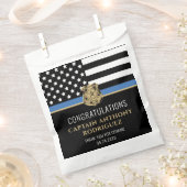 警察法執行退職細い青い線 フェイバーバッグ (クリップ留めされた状態)