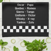 警察派遣の緊急発音文字 キッチンタオル (折り畳み)