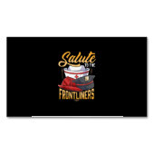 警察消防おもしろい員フロントライナーナース贈答品 マグネット名刺 (正面)