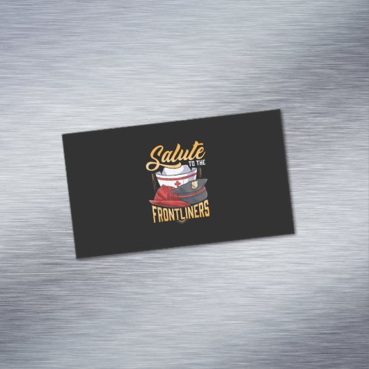 警察消防おもしろい員フロントライナーナース贈答品 マグネット名刺 (インサイチュ)