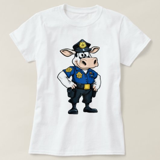 警察牛 Tシャツ (デザイン正面)