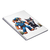 警察犬と卑劣な猫 – ユーモア ノートブック (右側)