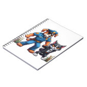 警察犬と卑劣な猫 – ユーモア ノートブック (左側)