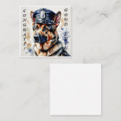 警察犬の卒業のノテカード ノートカード (正面/裏面)