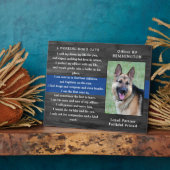 警察犬の宣誓オフィサーハンドラーポリスK9写真 フォトプラーク (側面)