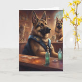 警察犬の顧客は最高の誕生日プレゼント カード (黄色い花)