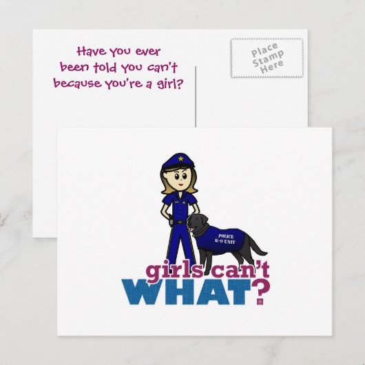 警察犬オフィサー ポストカード (正面/裏面)