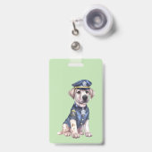 警察犬クリップアート | バッジ (正面（伸縮クリップ）)