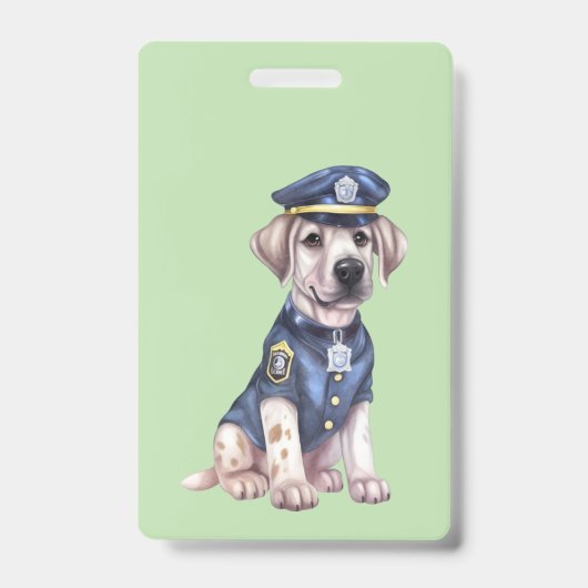 警察犬クリップアート | バッジ (正面)