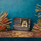 警察犬メモリアル　殉職警察犬　警察K9 フォトプラーク (側面)