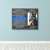 警察犬落ちた追悼警察官K9写真 キャンバスプリント (インサイチュ (ウッドフロア))