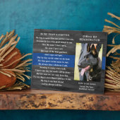 警察犬落ちた追悼警察官K9写真 フォトプラーク (側面)