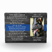 警察犬落ちた追悼警察官K9 フォトブロック (正面)