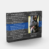 警察犬落ちた追悼警察官K9 フォトブロック (左)