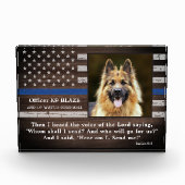 警察犬落ちた追悼警察官K9 フォトブロック (正面)