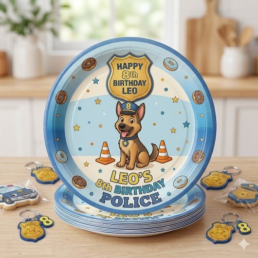 警察犬 出動せよ 男の子の誕生日 ペーパープレート