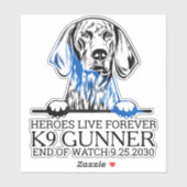 警察犬K9メモリアルヒーローは永遠に車で生きる シール (シート)