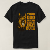 警察犬K9将校ドイツの羊飼い犬Fet Tシャツ (デザイン正面)