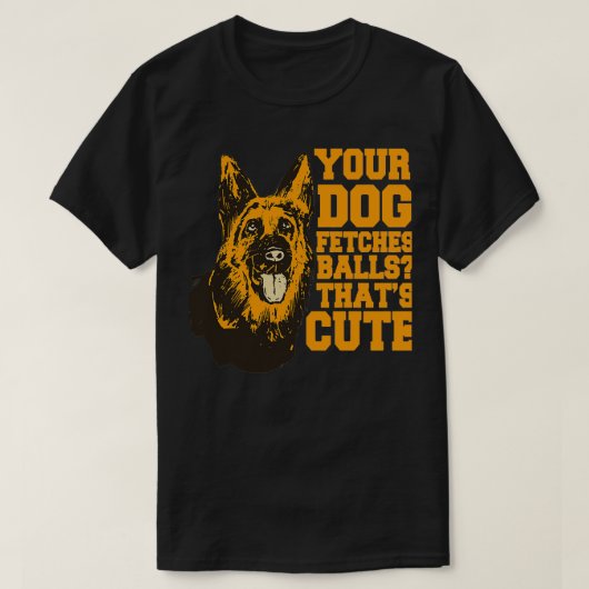 警察犬K9将校ドイツの羊飼い犬Fet Tシャツ (デザイン正面)