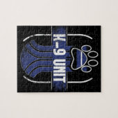 警察犬K-9はブルーライン記念のパズルを薄くします ジグソーパズル (横)