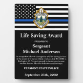 警察生命救部のカスタムロゴデスク フォトプラーク (正面)