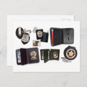 警察用革製バッジホルダー財布&パース ポストカード (正面/裏面)