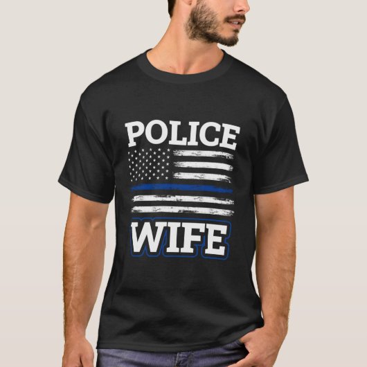 警察米国国旗 Tシャツ (正面)