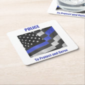 警察紙コースター スクエアペーパーコースター (アングル)