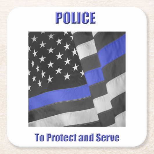 警察紙コースター スクエアペーパーコースター (正面)