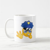 警察絵文字 コーヒーマグカップ (左)