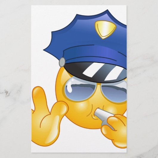 警察絵文字 便箋 (正面)
