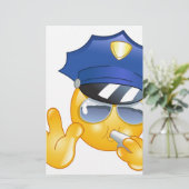 警察絵文字 便箋 (スタンド正面)