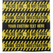 警察線フェイク文字カスタムシャワーカーテン シャワーカーテン (正面)