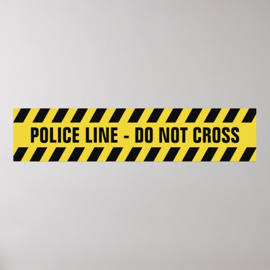 警察線フェイク文字カスタムポスター ポスター (正面)