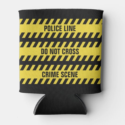 警察線フェイク文字カスタム缶クーラー 缶クーラー (正面)