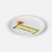 警察線犯罪現場 ペーパープレート (アングル)