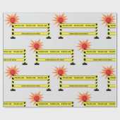 警察線犯行現場ラッピング紙 ラッピングペーパー (フラット)