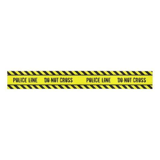 警察線 – 交差しない グログランリボン (正面)