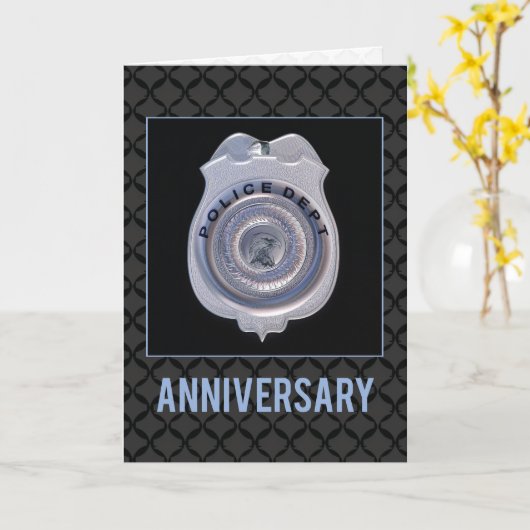 警察署との記念日バッジ カード (黄色い花)